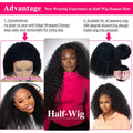 Human Hair Deep Curly Half Wig Jerry Curly