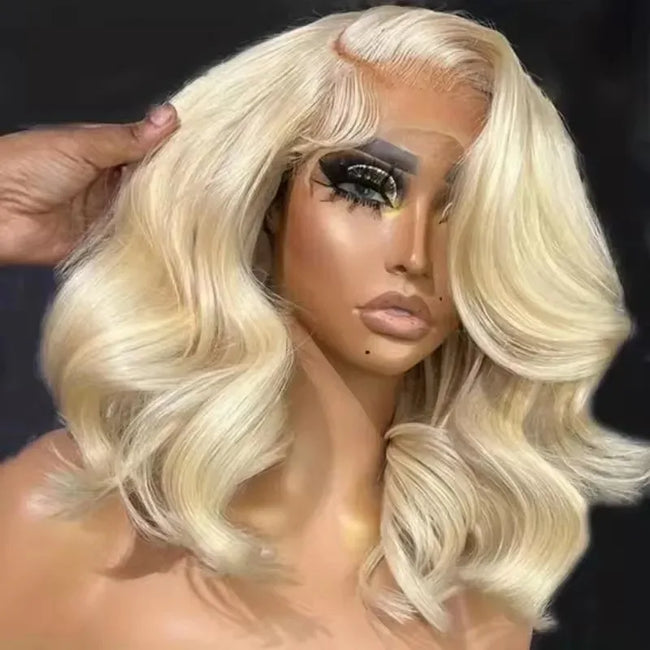 Ombre Silver Grey Synthetic Pre Plucked Wig