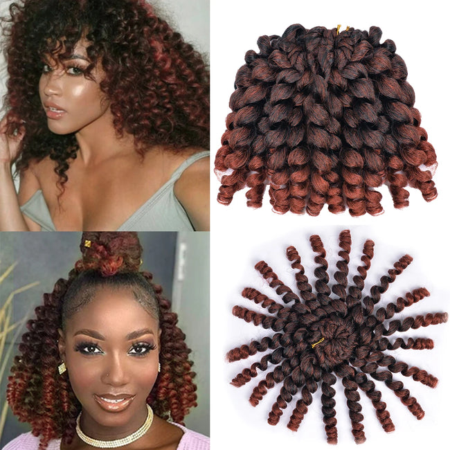 Curly Jumpy Wand Curl Jamaican Bounce Synthetic Braiding Hair Extensions