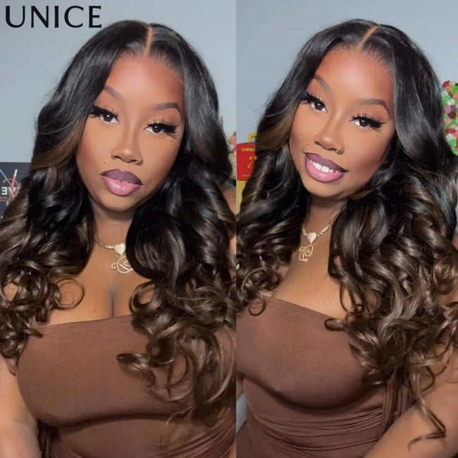 UNice Chestnut Brown Ombre Body Wave Bundles