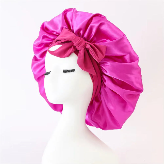 Satin Bonnet With Adjustable Bonne For Sleeping