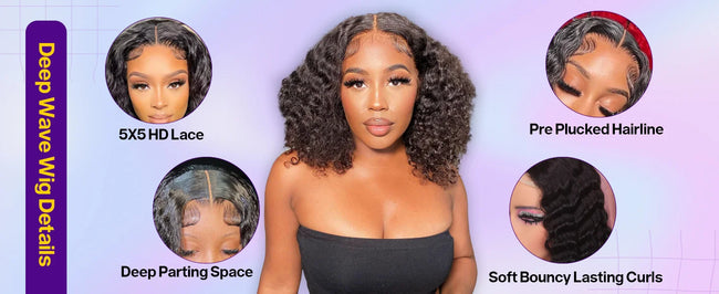 Short Bob Deep Wave Wig