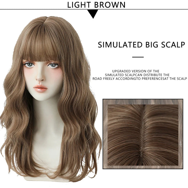 Deep Wave Wig With Bangs