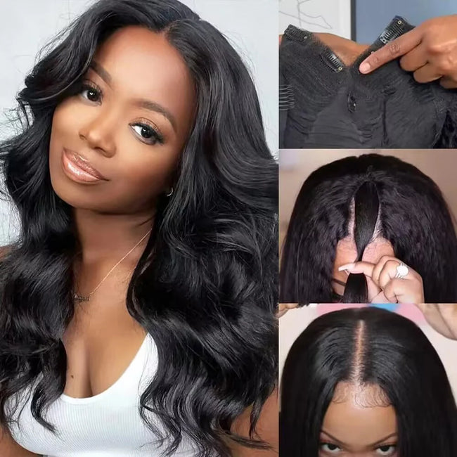 V Part Wig Human Hair Wig