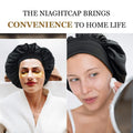 Wide-brimmed Satin Hair Bonnet for Sleeping