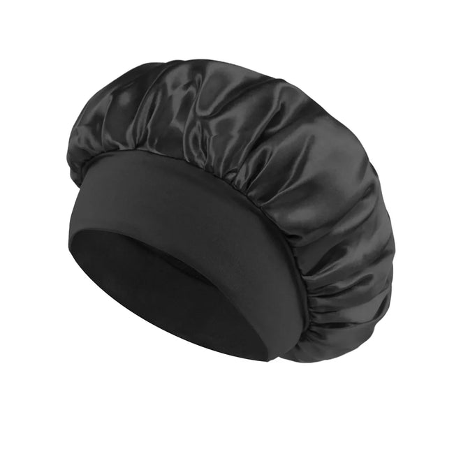 Wide-brimmed Satin Hair Bonnet for Sleeping