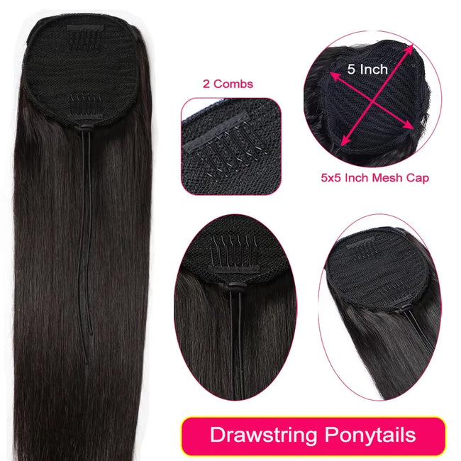 Hair Extension Drawstring Ponytail