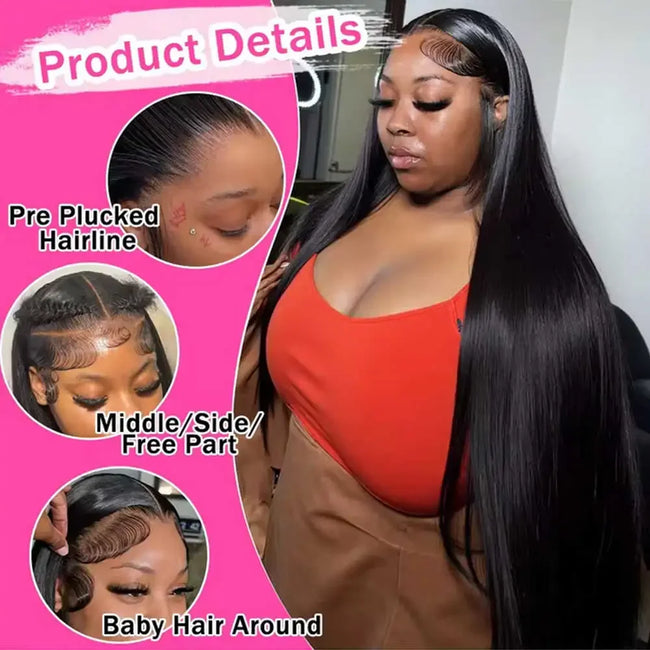 Straight Lace Front Wigs Human Hair