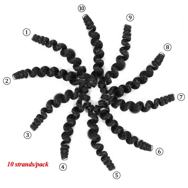 Curly Jumpy Wand Curl Jamaican Bounce Synthetic Braiding Hair Extensions