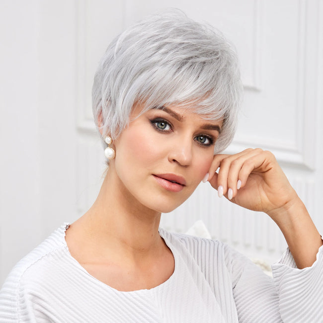 White Silver Gray Kanekalon Human Hairs