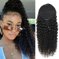 Curly Human Hair Drawstring Ponytail Extension