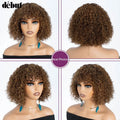 Ombre Water Wave Short Bob Wig With Bangs