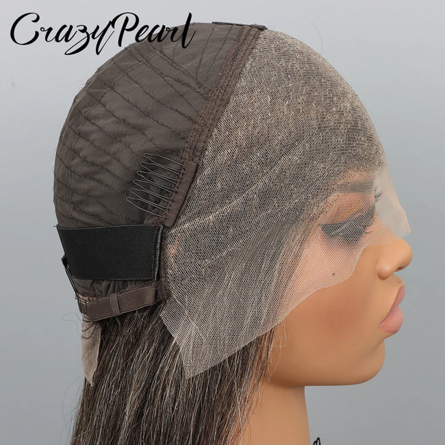 Salt and Pepper Human Hair Wig