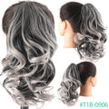Short Ponytail Synthetic Curly Clip In Hair Extensions