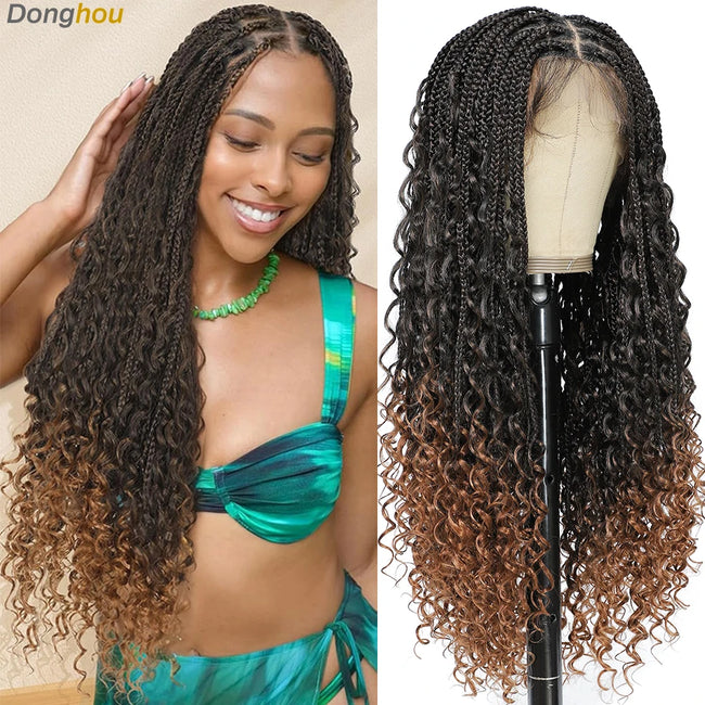 Box Braid Wig with Baby Hair Lace