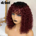 Jerry Curly Short Pixie Bob Cut Human Hair Wig With Bangs