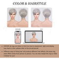 White Silver Gray Kanekalon Human Hairs