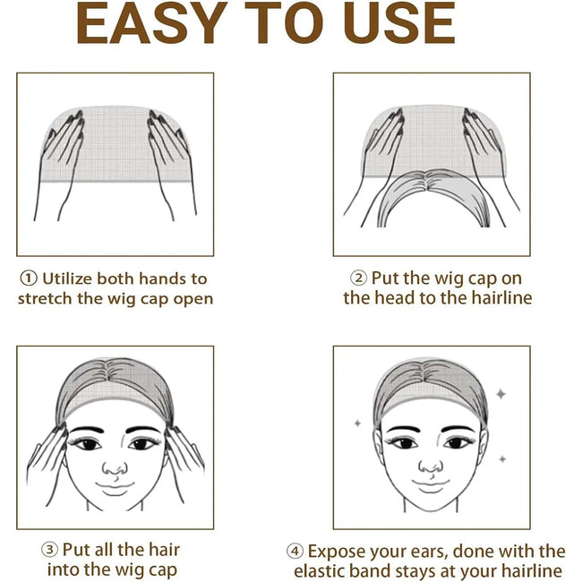 2Pcs Hair Cap Net Mesh For Weave Black Brown Stretch Mesh Wig Caps For Making Wigs Free Size Hairnets Caps