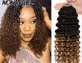Curly Crochet Hair T1B/30 Ombre Deep Wave Braiding
