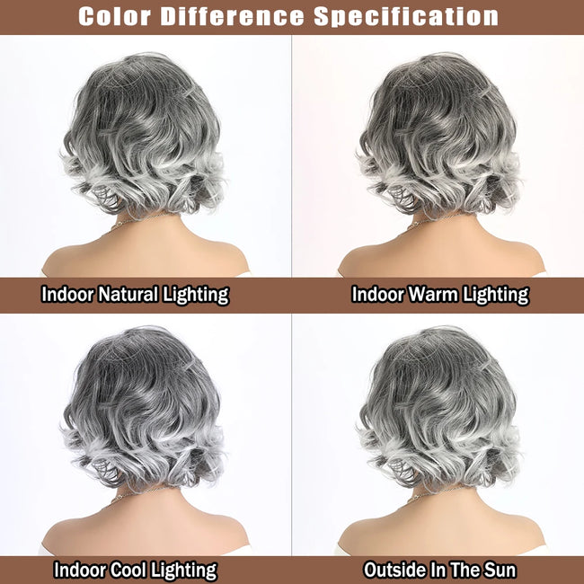 Short Natural Wig with Bangs