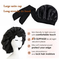 Silk Bonnet for Sleeping Women Satin Bonnet Hair Bonnet night sleep cap scarf wrap for curly hair With Tie Band for Curly Ha