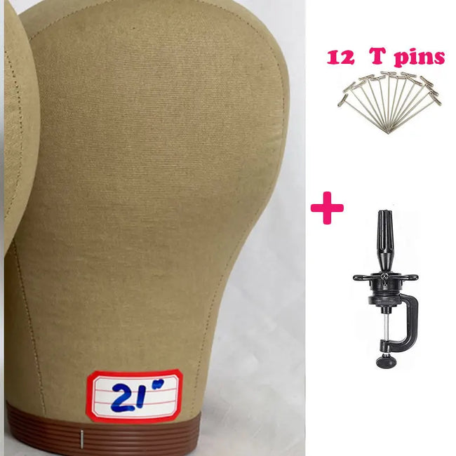 Cork Canvas Mannequin Head
