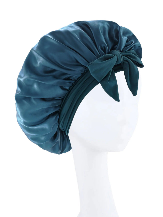 Silk Bonnet for Sleeping Women Satin Bonnet Hair Bonnet night sleep cap scarf wrap for curly hair With Tie Band for Curly Ha