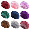 Wide-brimmed Satin Hair Bonnet for Sleeping