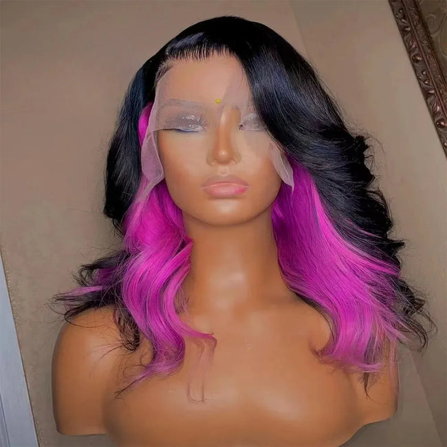 Ombre Silver Grey Synthetic Pre Plucked Wig
