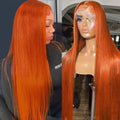 Ginger Orange Straight Human Hair Wig