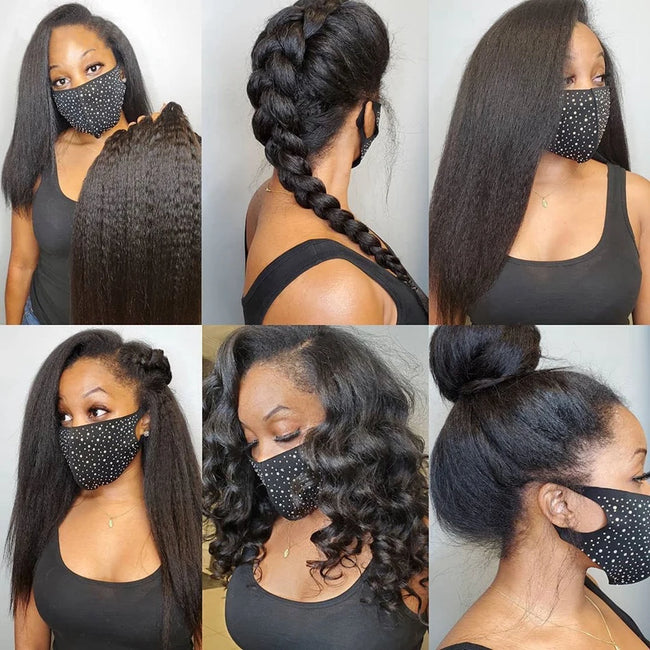 Brazilian Yaki Straight Human Hair Weave Bundles
