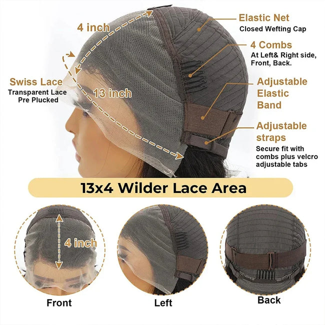 Burmese Hair Side Part Pixie Cut Straight Wig