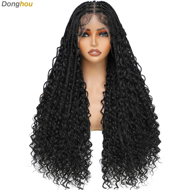 Box Braid Wig with Baby Hair Lace