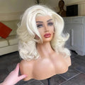 Ombre Silver Grey Synthetic Pre Plucked Wig