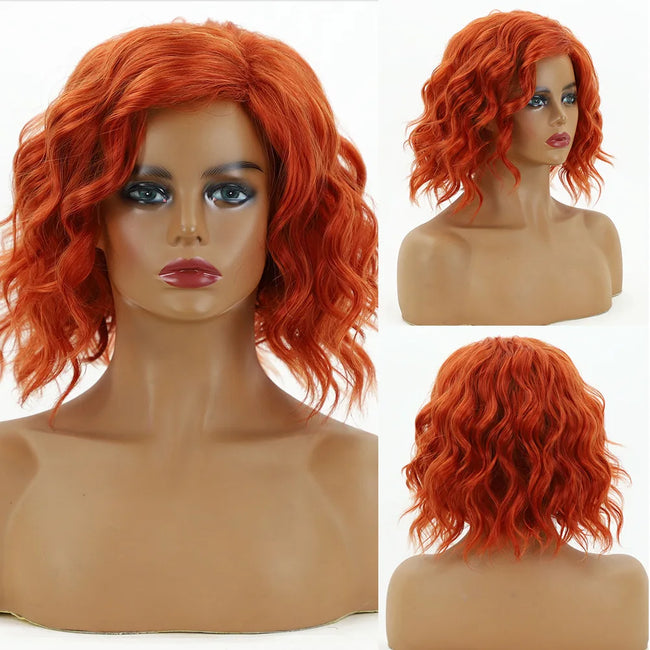 Synthetic Hair Wig Silver Gray Short Curly