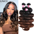 UNice Chestnut Brown Ombre Body Wave Bundles