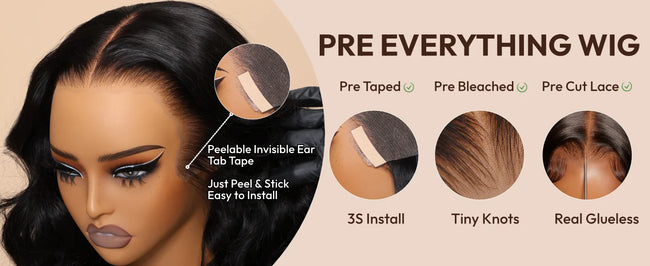 UNice Straight Human Hair Wig