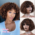 Jerry Curly Short Pixie Bob Cut Human Hair Wig With Bangs