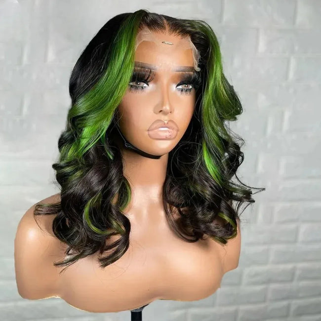 Ombre Silver Grey Synthetic Pre Plucked Wig