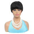 Pixie Cut Human Hair Wig With Bangs