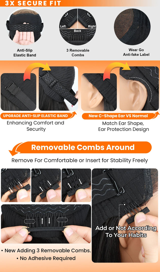 Pre-Styled Layered Ombre Brown Human Hair Wig