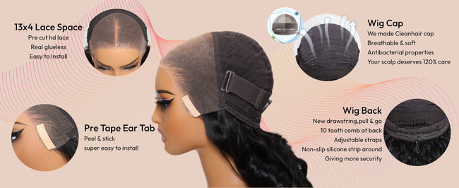UNice Straight Human Hair Wig