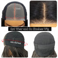 Pre-Styled Layered Ombre Brown Human Hair Wig