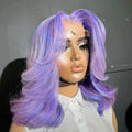 Ombre Silver Grey Synthetic Pre Plucked Wig