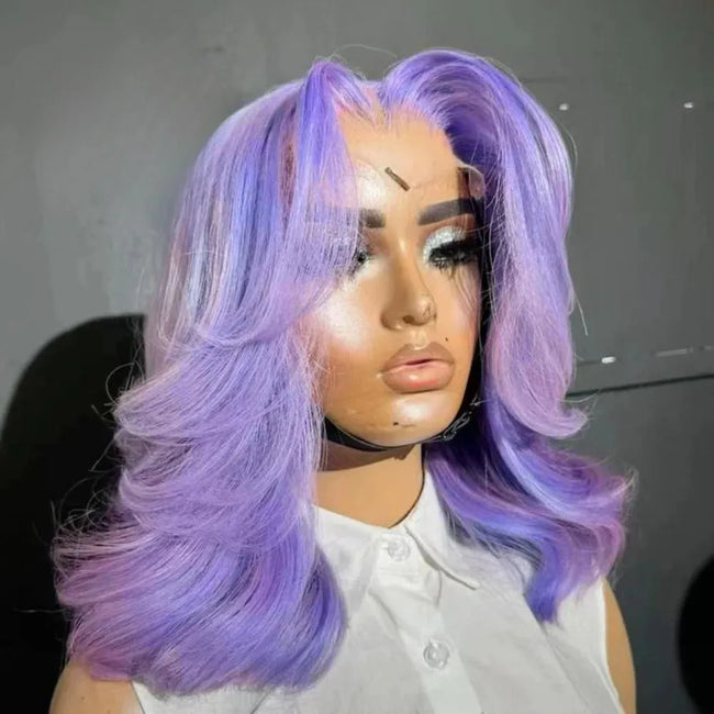 Ombre Silver Grey Synthetic Pre Plucked Wig