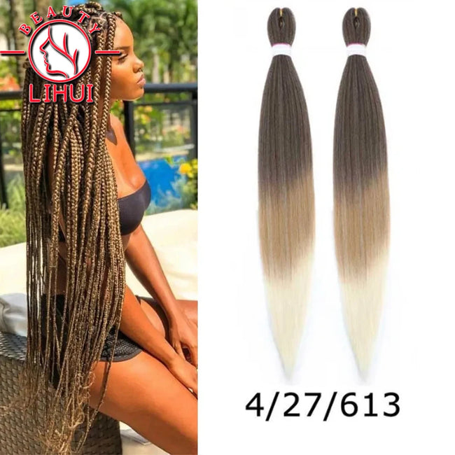 Ombre Pre Stretched Braiding Hair Bundles