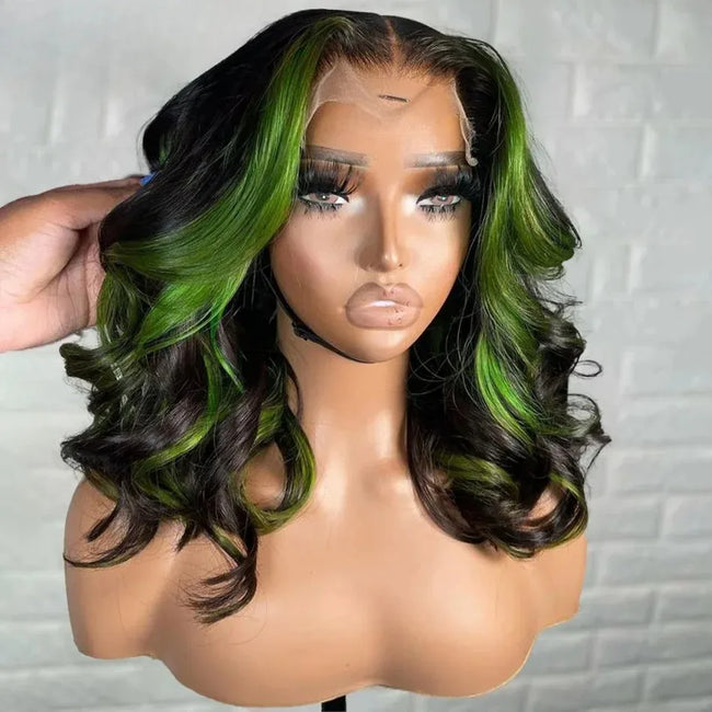 Ombre Silver Grey Synthetic Pre Plucked Wig