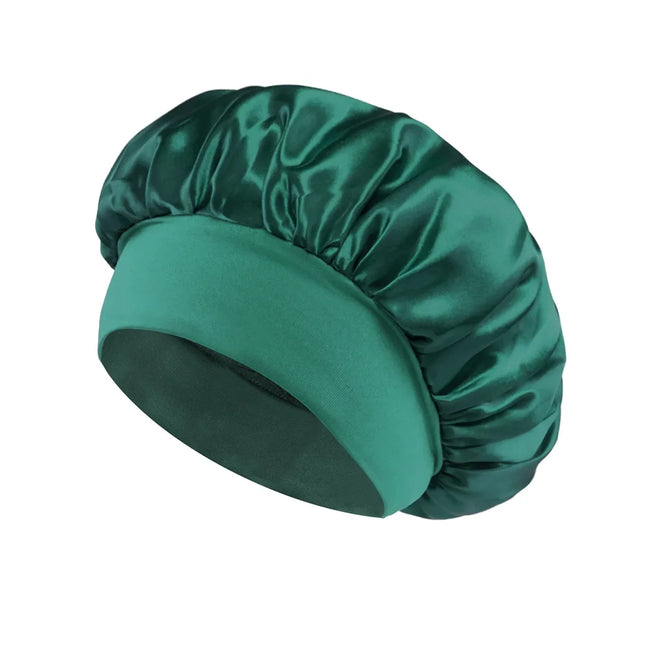 Wide-brimmed Satin Hair Bonnet for Sleeping