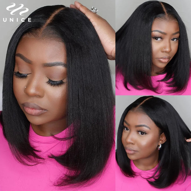 UNice Straight Human Hair Wig