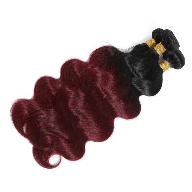 Brazilian Burgundy Human Hair Weave Bundles